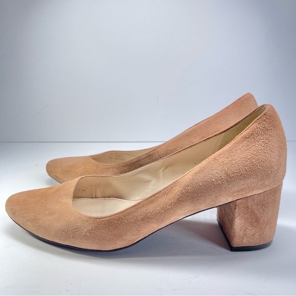 Cole Haan Suede Heels Women’s Size 8.5 Blush Block Heel - Picture 3 of 11